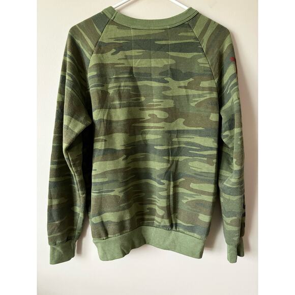 AVIATOR NATION Camo Crewneck Sweatshirt Venice California XS - Picture 5 of 6